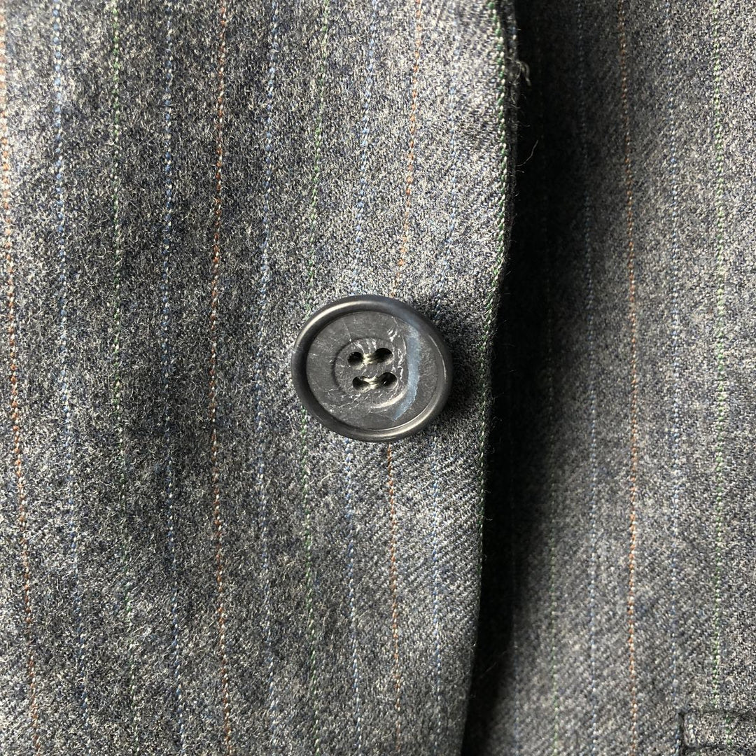 Van Horn's Stripe Pattern Tailored Jacket, Men's Size L unclear gray type Vintage Second Hand