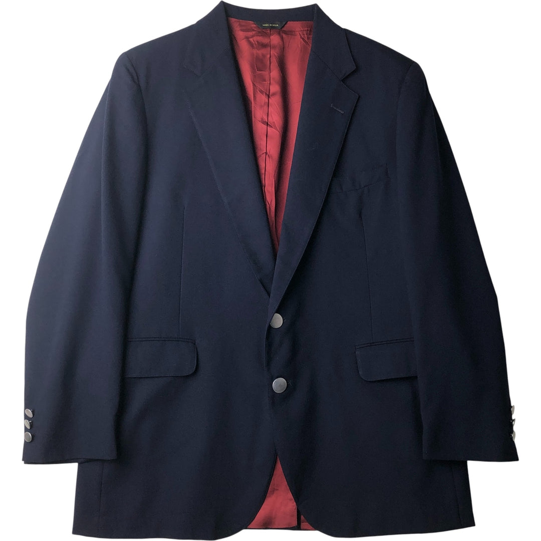 COBURNE SQUARE Tailored Jacket, Made in USA, Men's Size L unclear navy blue type Vintage Second Hand