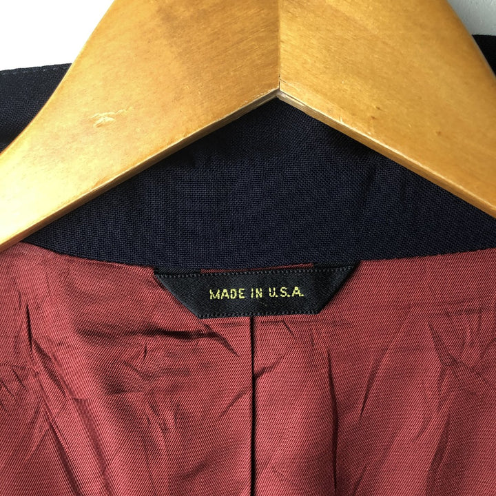 COBURNE SQUARE Tailored Jacket, Made in USA, Men's Size L unclear navy blue type Vintage Second Hand