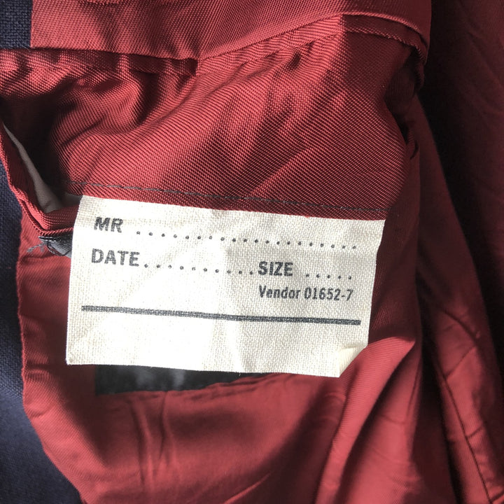 COBURNE SQUARE Tailored Jacket, Made in USA, Men's Size L unclear navy blue type Vintage Second Hand