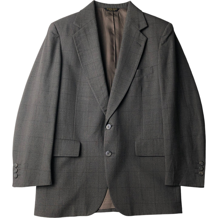 Anderson~Little STRATHMORE Check Pattern Wool Tailored Jacket, Made in USA, Men's Size M wool gray type Vintage Second Hand