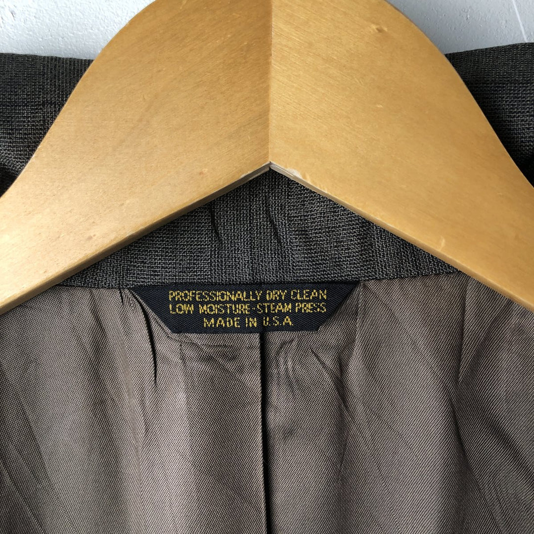 Anderson~Little STRATHMORE Check Pattern Wool Tailored Jacket, Made in USA, Men's Size M wool gray type Vintage Second Hand