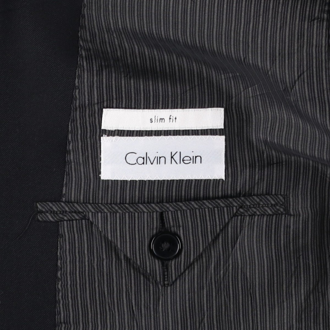 Calvin Klein slim fit wool tailored jacket, men's size M wool black type Vintage Second Hand