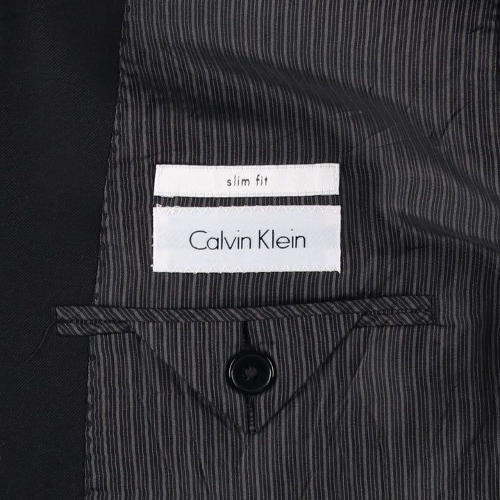 Calvin Klein slim fit wool tailored jacket, men's size M wool black type Vintage Second Hand
