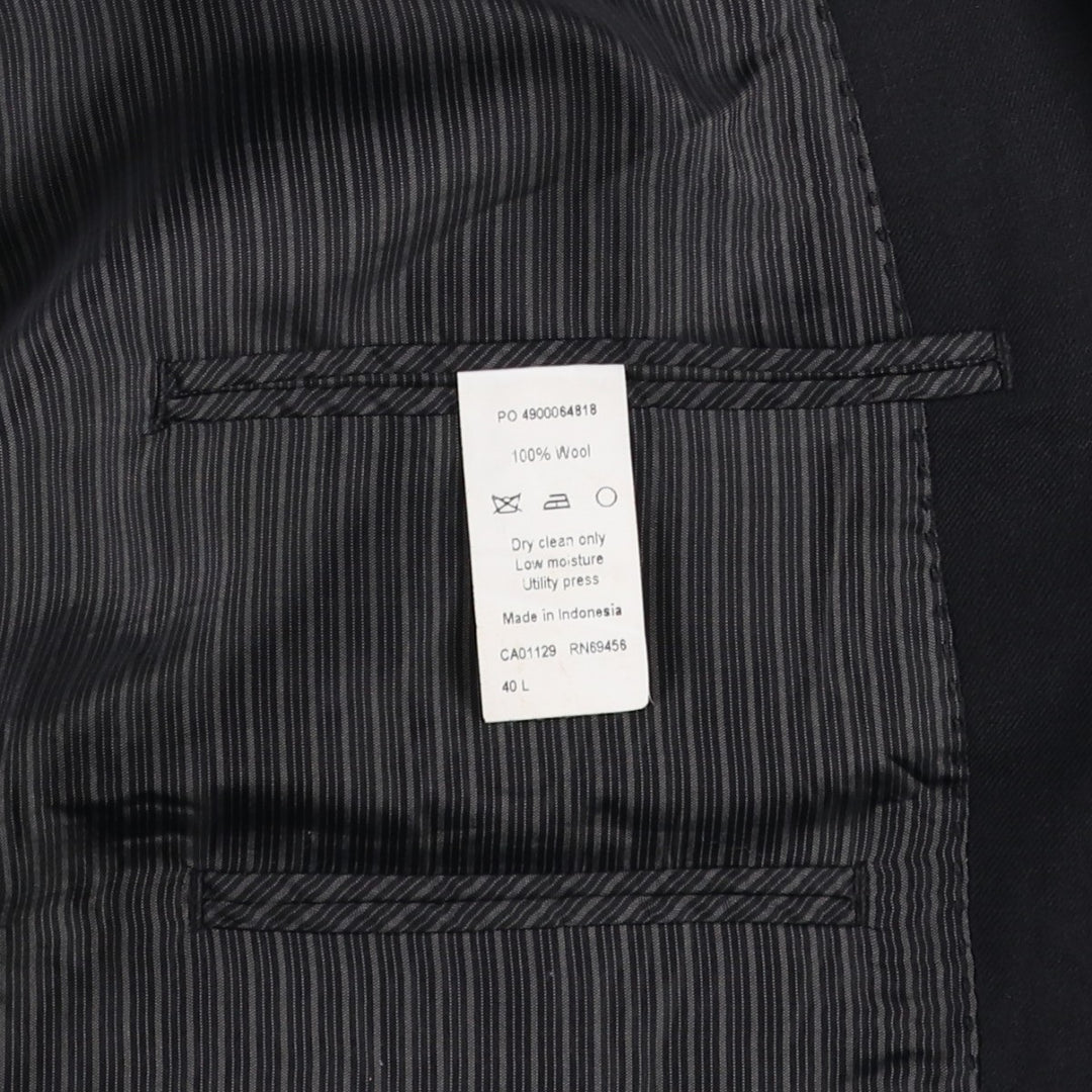 Calvin Klein slim fit wool tailored jacket, men's size M wool black type Vintage Second Hand