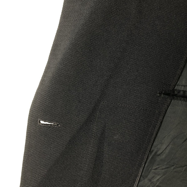 KING TAILOR HONGKONG Double-Breasted Peak Lapel Tailored Jacket, Men's Size M unclear black type Vintage Second Hand