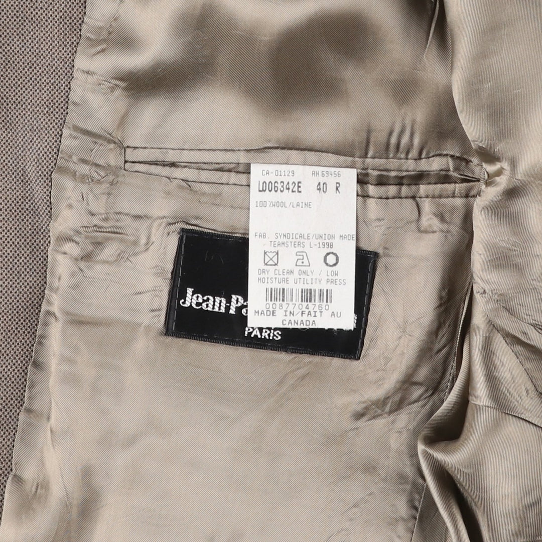 Jean-Paul Germain wool tailored jacket, made in Canada, size M wool Beige type Vintage Second Hand