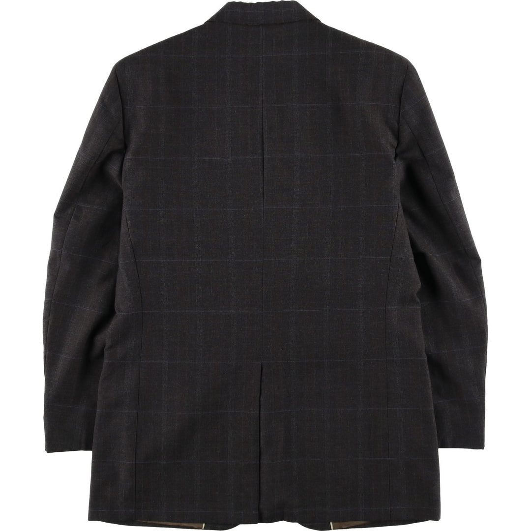 BOTANY 500 Check Pattern Tailored Jacket, Made in USA, Men's Size Medium unclear brown type Vintage Second Hand