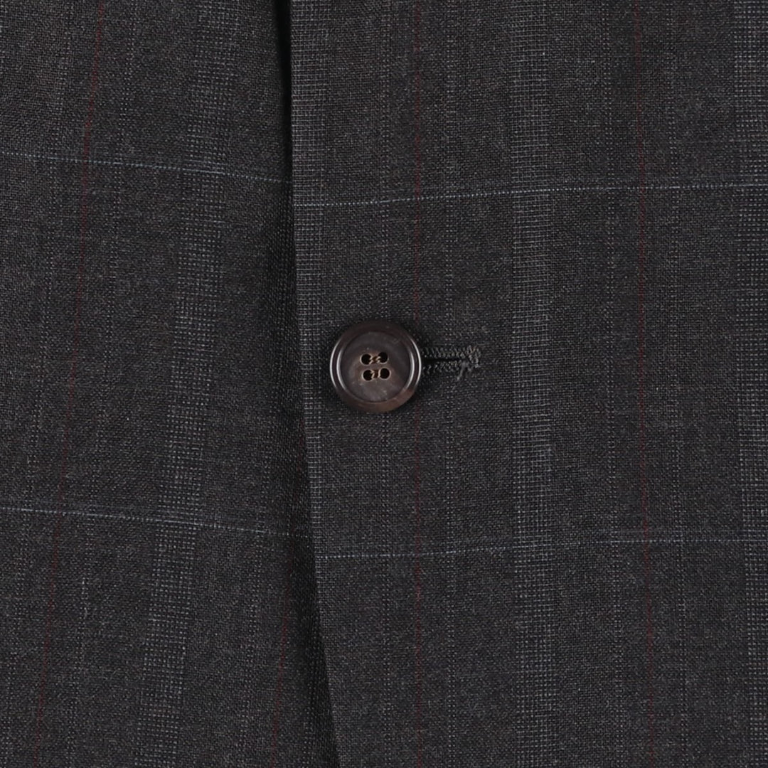 BOTANY 500 Check Pattern Tailored Jacket, Made in USA, Men's Size Medium unclear brown type Vintage Second Hand