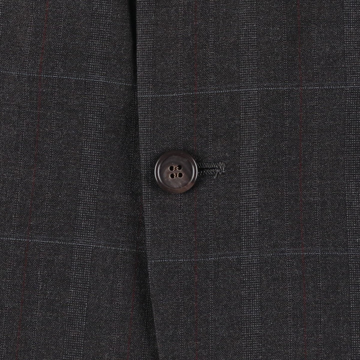 BOTANY 500 Check Pattern Tailored Jacket, Made in USA, Men's Size Medium unclear brown type Vintage Second Hand