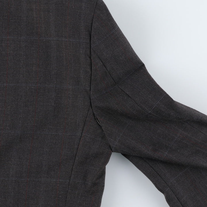 BOTANY 500 Check Pattern Tailored Jacket, Made in USA, Men's Size Medium unclear brown type Vintage Second Hand
