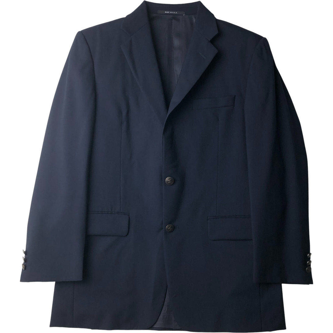 HICKEY-FREEMAN Navy Blazer, Tailored Jacket, Made in USA, Men's Size Small wool navy blue type Vintage Second Hand