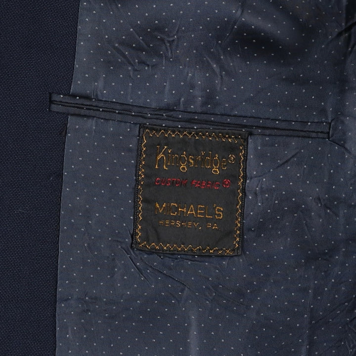 Kingsridge Navy Blazer, Tailored Jacket, Made in USA, Men's Size L unclear navy blue type Vintage Second Hand