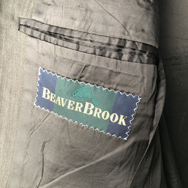 BEAVERBROOK Herringbone Wool Tailored Jacket, Men's Size M wool brown type Vintage Second Hand
