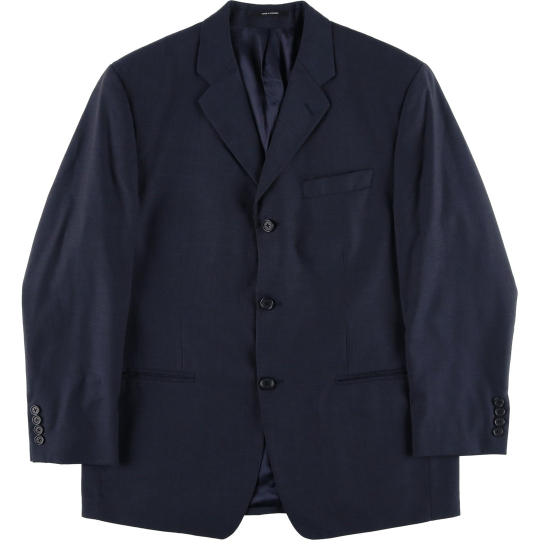 BRANDINI wool tailored jacket, made in Canada, men's size M wool navy blue type Vintage Second Hand
