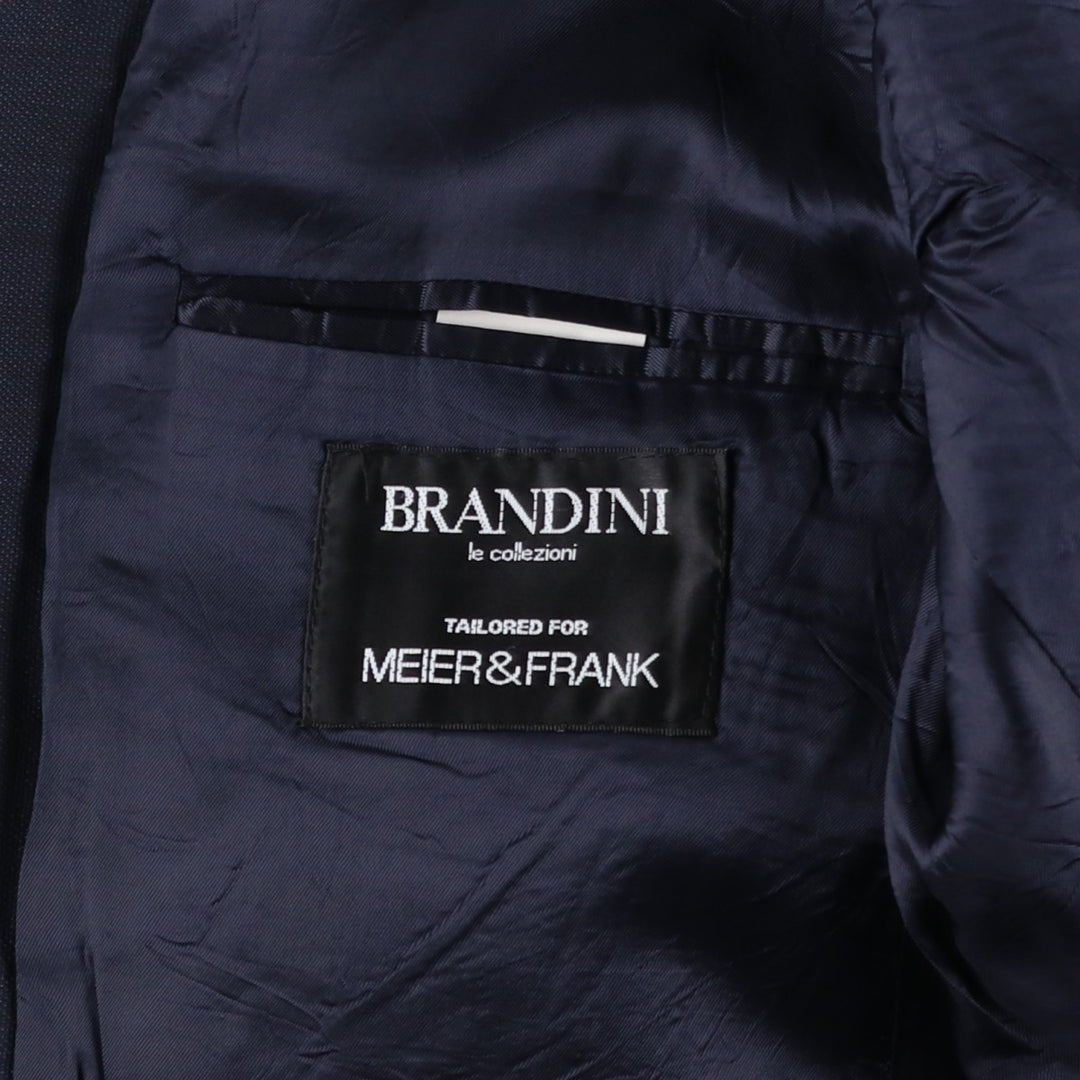 BRANDINI wool tailored jacket, made in Canada, men's size M wool navy blue type Vintage Second Hand