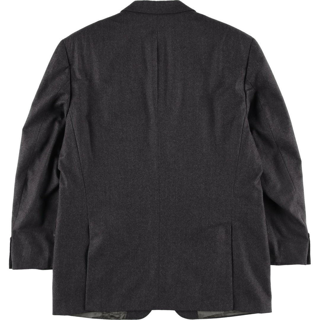 HUGO BOSS Vitale Barberis Canonico wool tailored jacket, made in the USA, size L wool Charcoal Vintage Second Hand