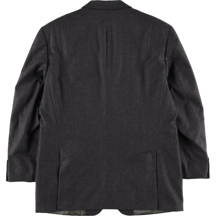 HUGO BOSS Vitale Barberis Canonico wool tailored jacket, made in the USA, size L wool Charcoal Vintage Second Hand