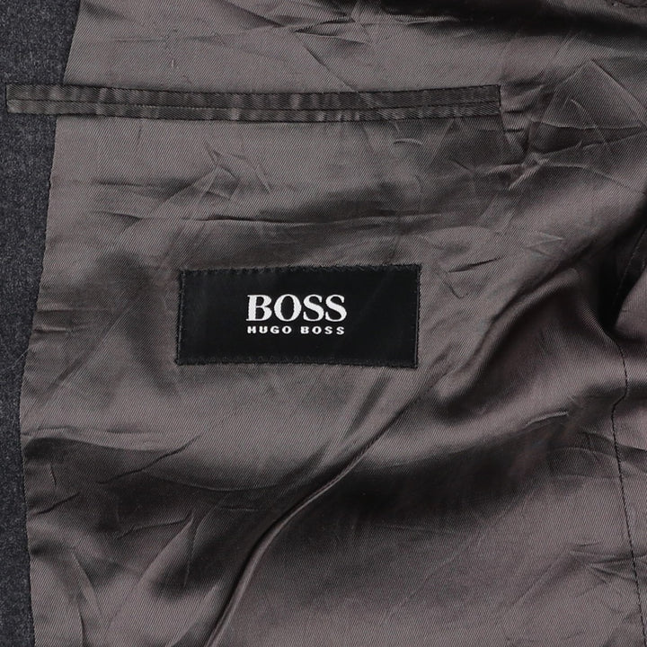 HUGO BOSS Vitale Barberis Canonico wool tailored jacket, made in the USA, size L wool Charcoal Vintage Second Hand