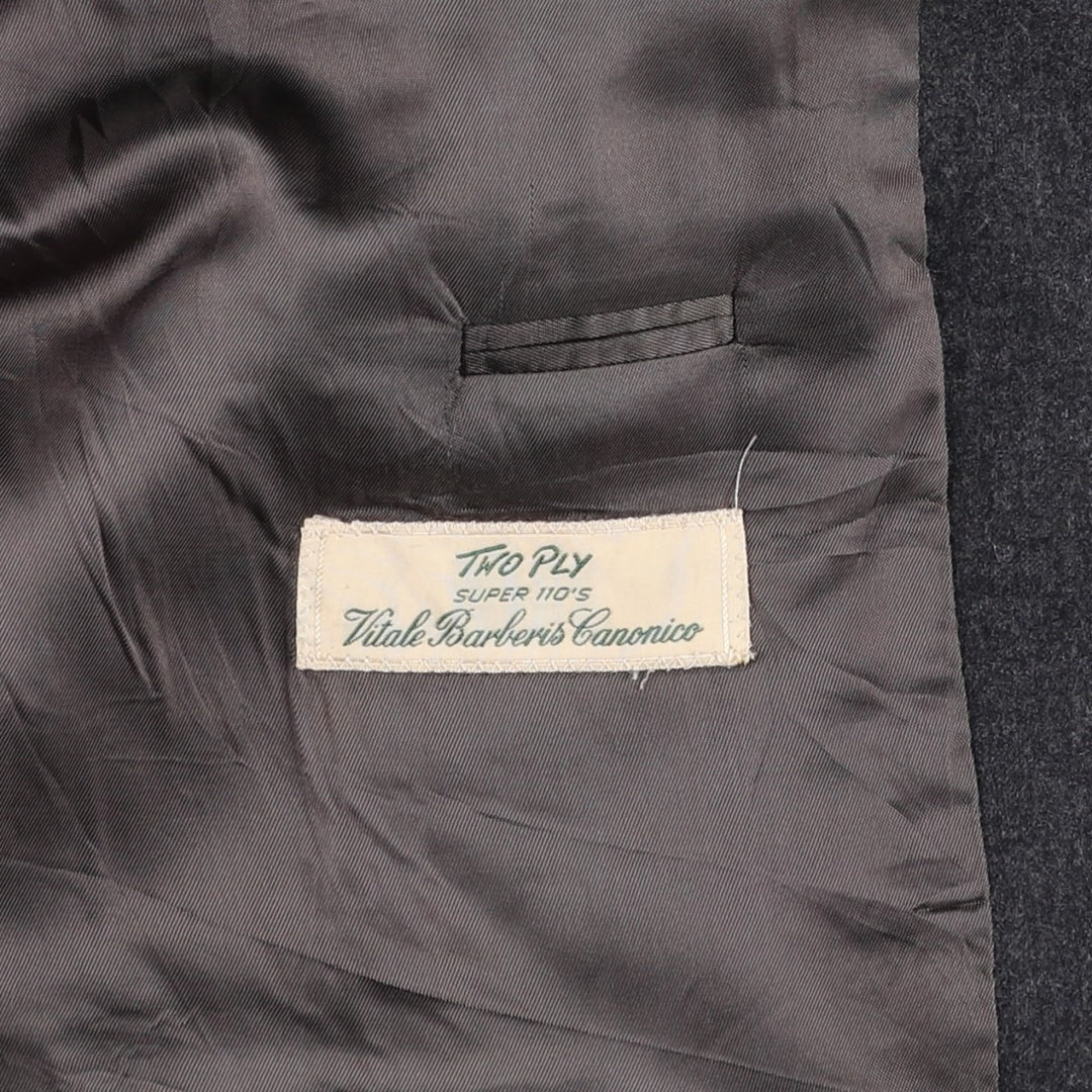 HUGO BOSS Vitale Barberis Canonico wool tailored jacket, made in the USA, size L wool Charcoal Vintage Second Hand