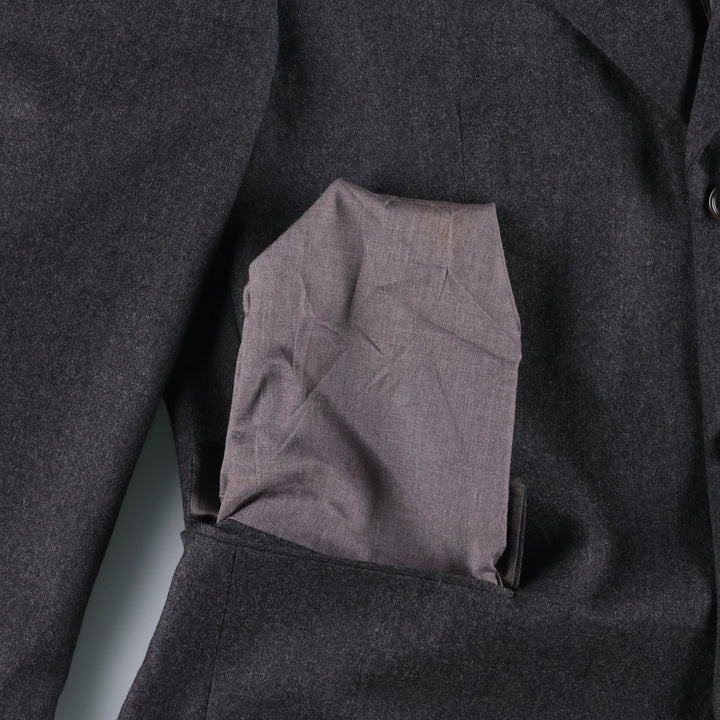 HUGO BOSS Vitale Barberis Canonico wool tailored jacket, made in the USA, size L wool Charcoal Vintage Second Hand