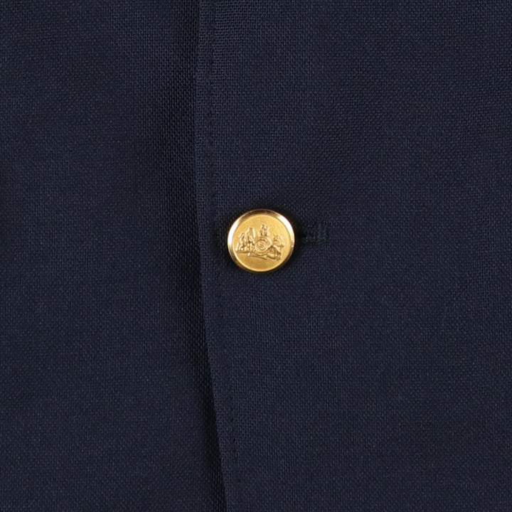 Stafford Navy Blazer, Tailored Jacket, Men's Size M Dacron Polyester navy blue type Vintage Second Hand