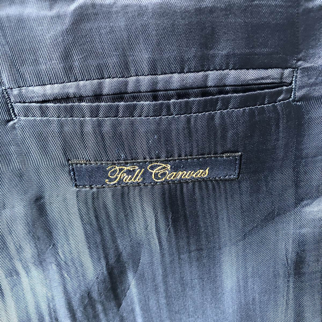 Brooks Brothers Madison BROOKSCOOL Check Pattern Glen Plaid Wool Tailored Jacket, Men's Size L wool Navy blue Vintage Second Hand