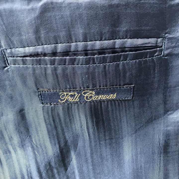 Brooks Brothers Madison BROOKSCOOL Check Pattern Glen Plaid Wool Tailored Jacket, Men's Size L wool Navy blue Vintage Second Hand
