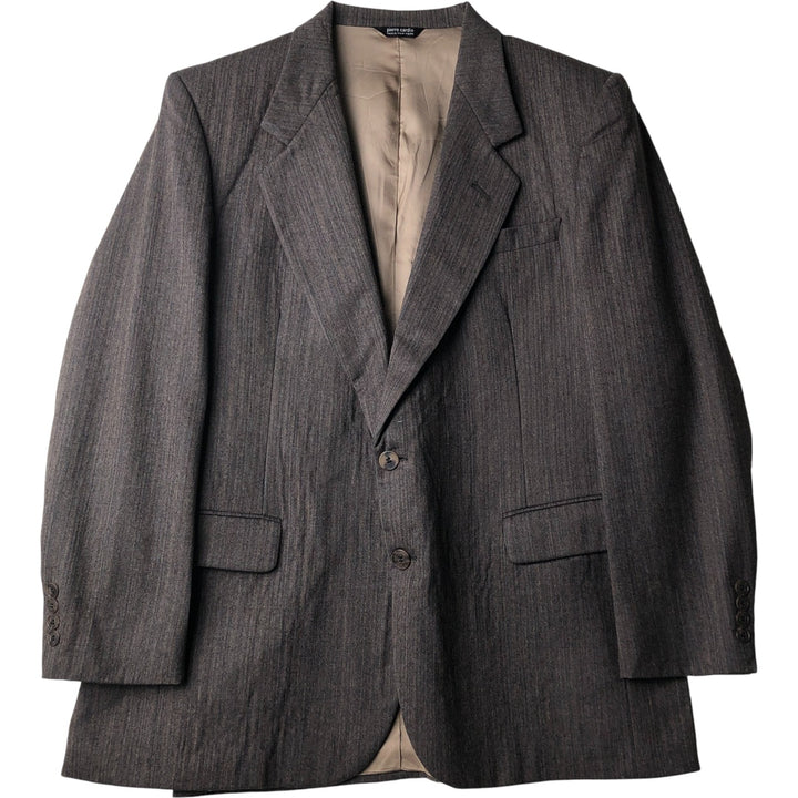 Pierre Cardin Herringbone Wool Tailored Jacket, Made in USA, Men's Size L wool brown type Vintage Second Hand