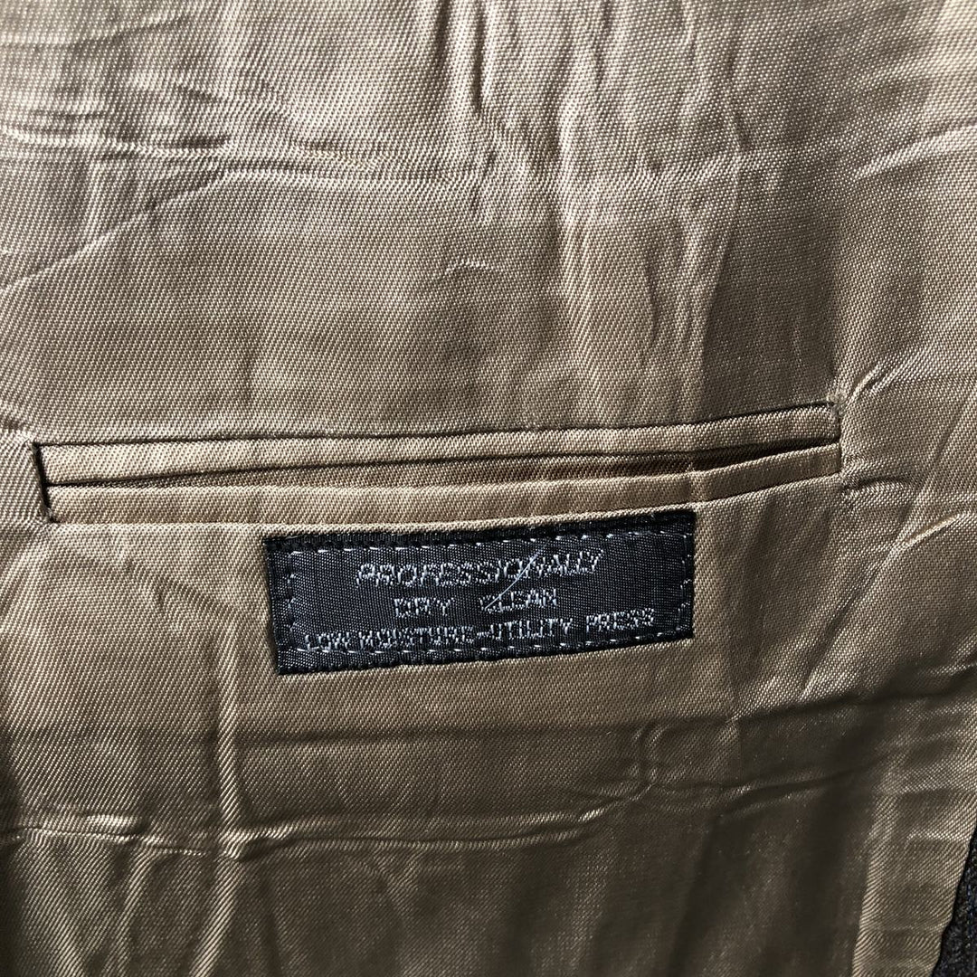 Pierre Cardin Herringbone Wool Tailored Jacket, Made in USA, Men's Size L wool brown type Vintage Second Hand