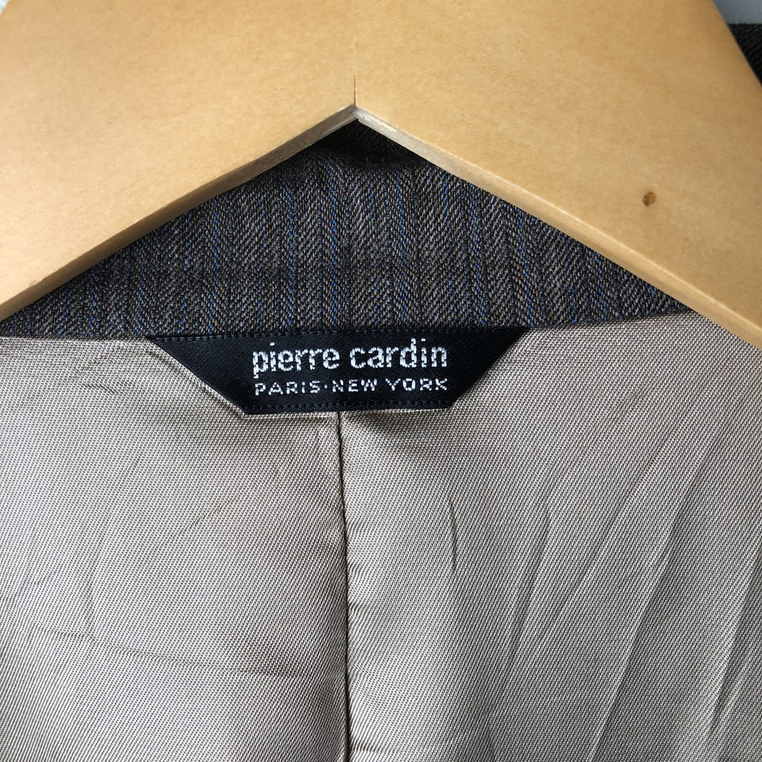 Pierre Cardin Herringbone Wool Tailored Jacket, Made in USA, Men's Size L wool brown type Vintage Second Hand