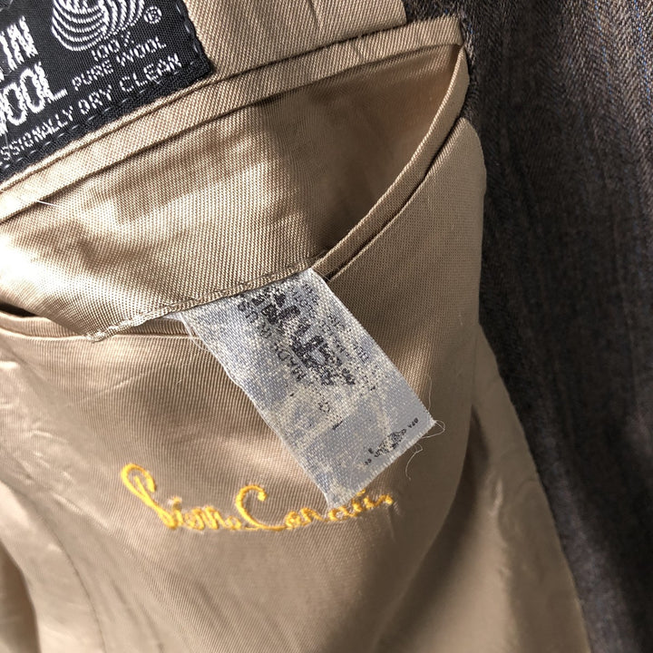 Pierre Cardin Herringbone Wool Tailored Jacket, Made in USA, Men's Size L wool brown type Vintage Second Hand