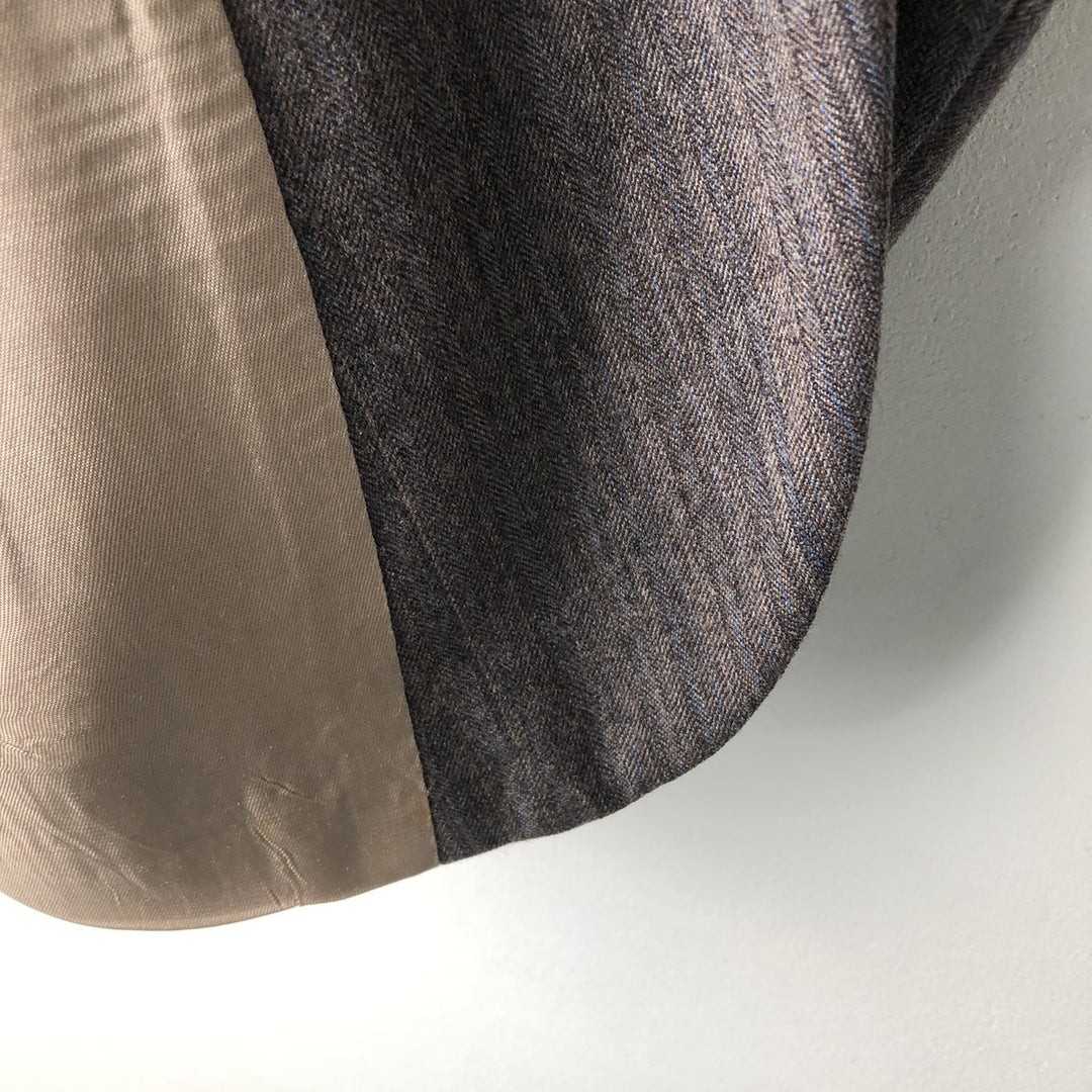 Pierre Cardin Herringbone Wool Tailored Jacket, Made in USA, Men's Size L wool brown type Vintage Second Hand
