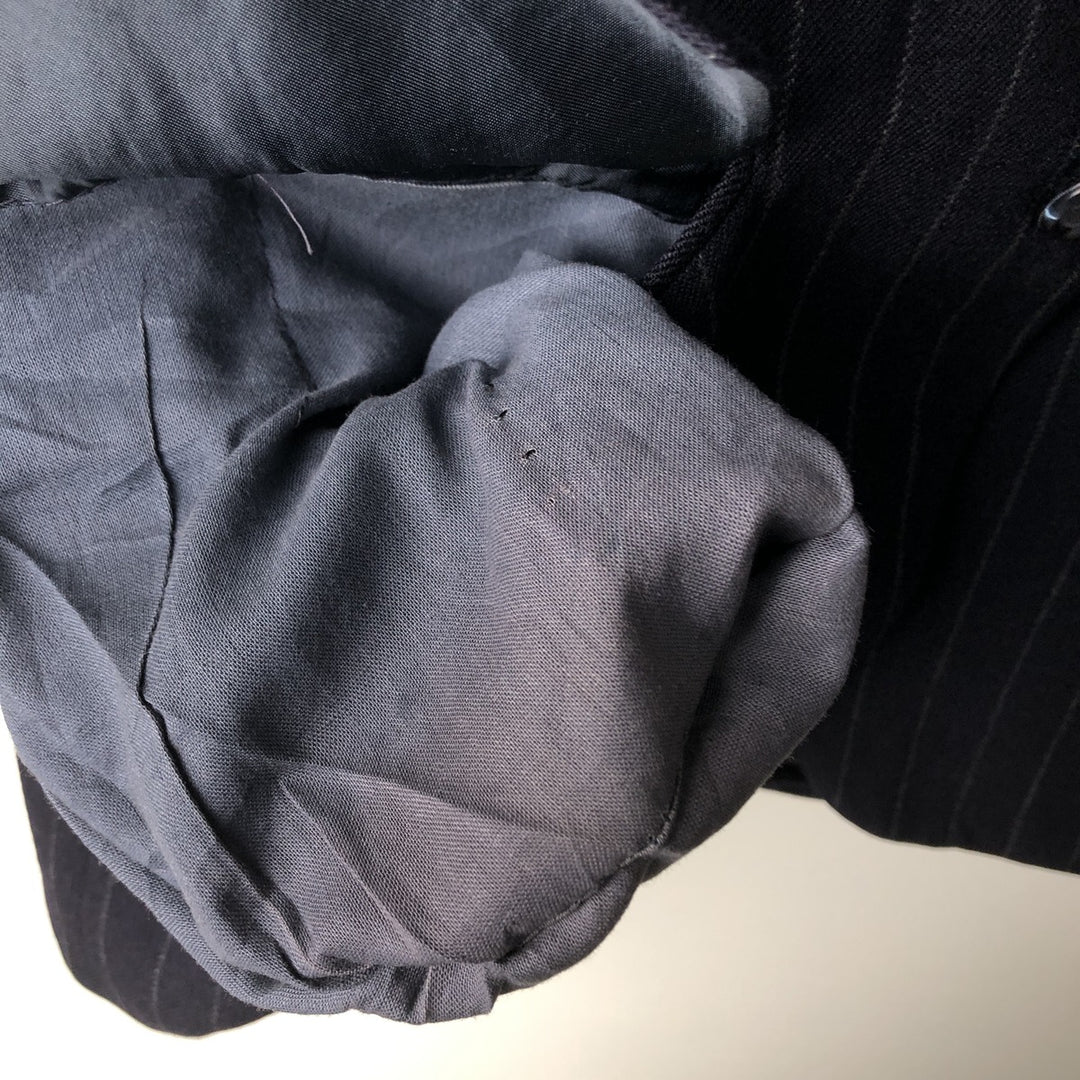 Rockingham Stripe Pattern Tailored Jacket, Men's Size Small unclear navy blue type Vintage Second Hand