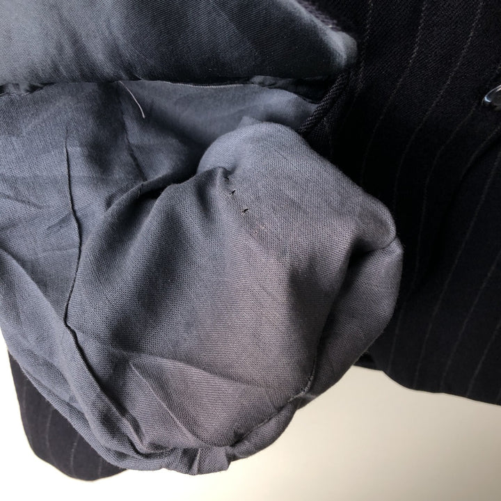 Rockingham Stripe Pattern Tailored Jacket, Men's Size Small unclear navy blue type Vintage Second Hand