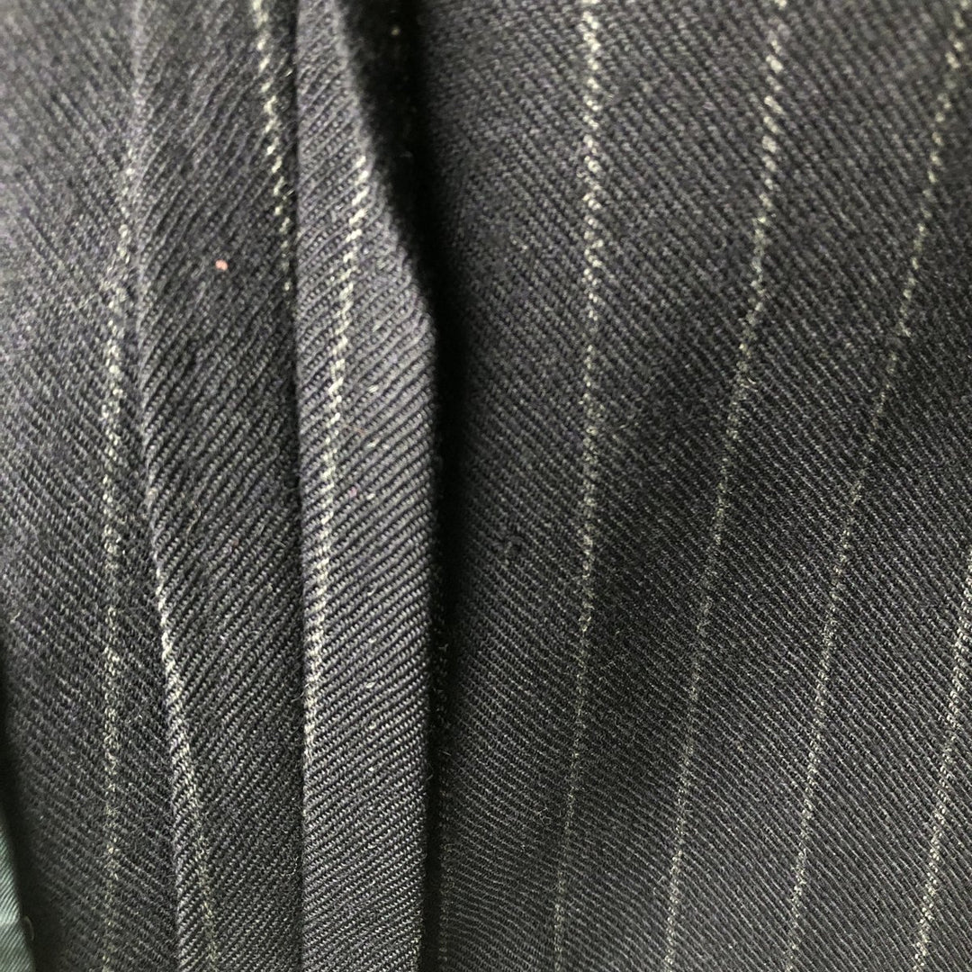 Rockingham Stripe Pattern Tailored Jacket, Men's Size Small unclear navy blue type Vintage Second Hand