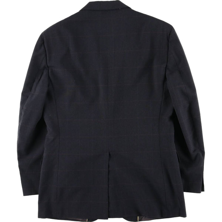 BOTANY 500 GLADIATOR Check Pattern Tailored Jacket, Made in USA, Men's Size M unclear navy blue type Vintage Second Hand