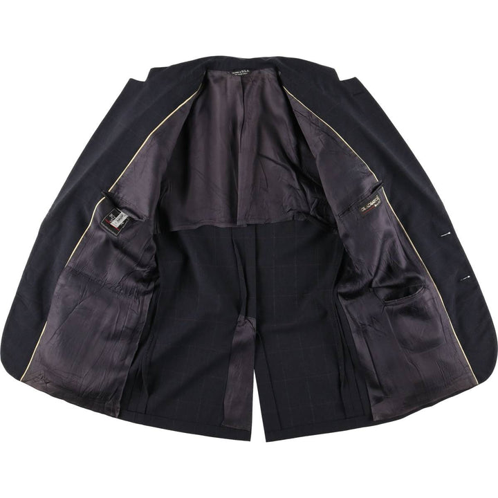 BOTANY 500 GLADIATOR Check Pattern Tailored Jacket, Made in USA, Men's Size M unclear navy blue type Vintage Second Hand