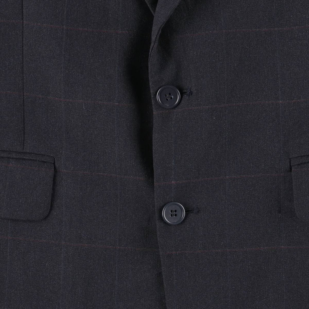 BOTANY 500 GLADIATOR Check Pattern Tailored Jacket, Made in USA, Men's Size M unclear navy blue type Vintage Second Hand