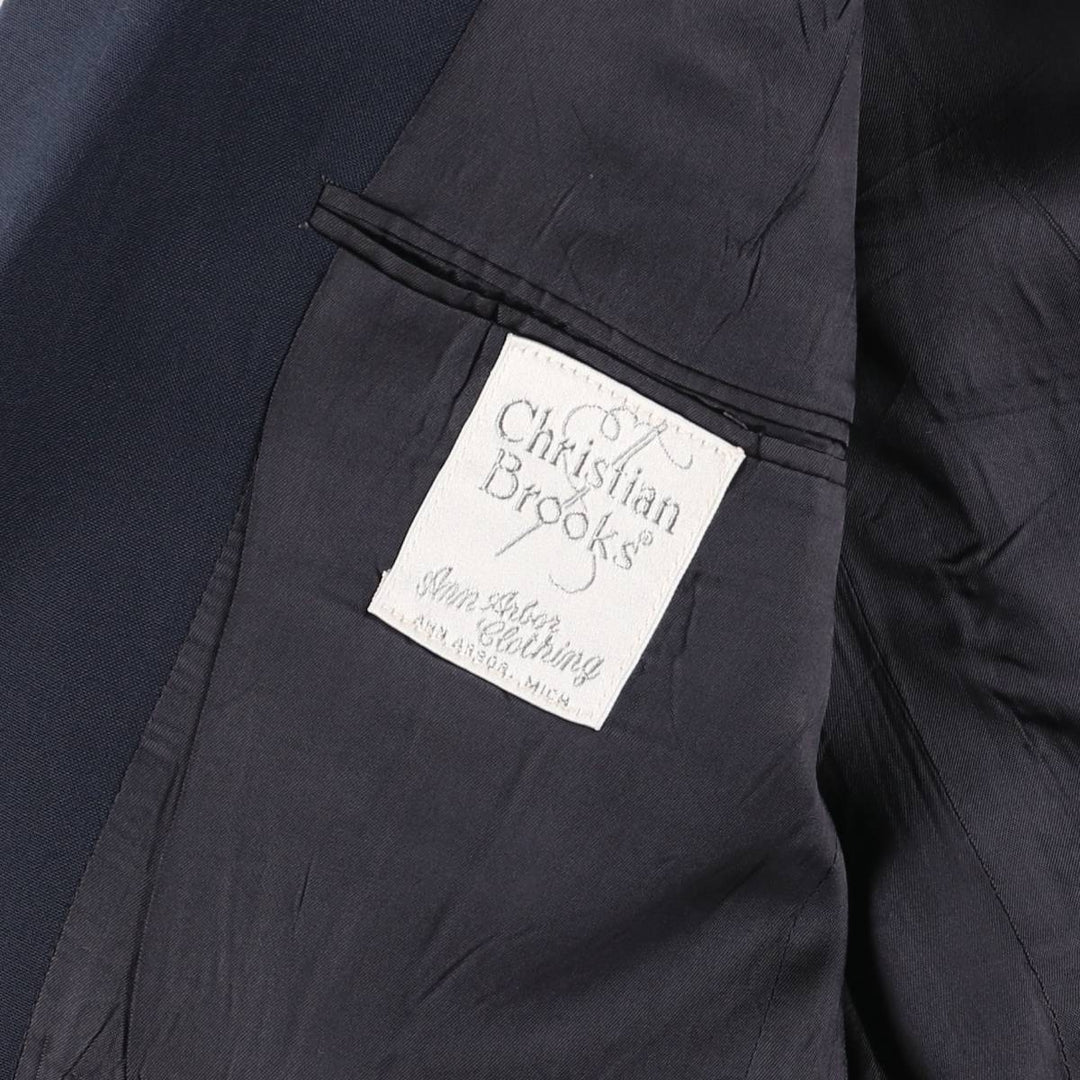 Christian Brooks tailored jacket, made in USA, men's size M unclear navy blue type Vintage Second Hand