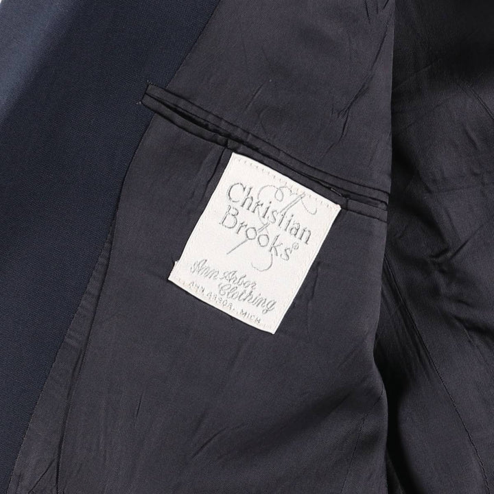 Christian Brooks tailored jacket, made in USA, men's size M unclear navy blue type Vintage Second Hand