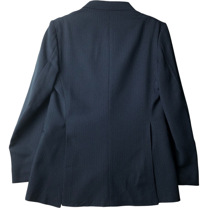 Campus Concept Z Stripe Pattern Peak Lapel Tailored Jacket, Men's Size Medium unclear navy blue type Vintage Second Hand