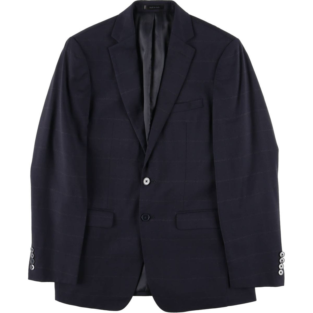 Calvin Klein Extreme Slim Fit Check Pattern Tailored Jacket, Men's Size Small unclear navy blue type Vintage Second Hand