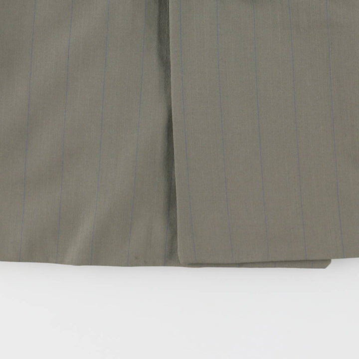 Lorenzo Latini Stripe Pattern Peaked Lapel Double-Breasted Tailored Jacket, Made in Canada, Men's Size M (approx.) unclear Khaki type Vintage Second Hand
