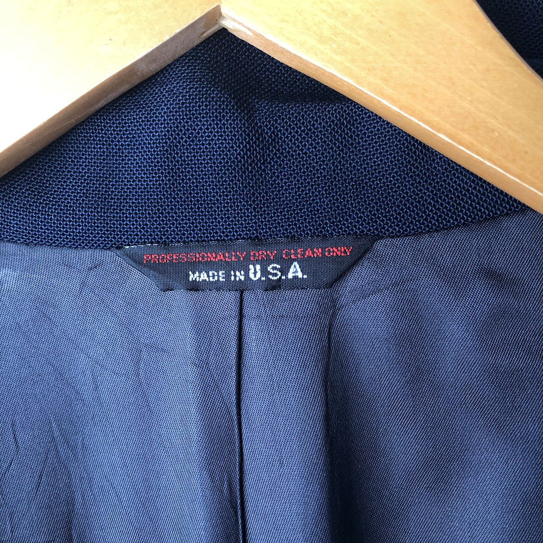 VANJULIAN Navy Blazer, Tailored Jacket, Made in USA, Men's Size M unclear navy blue type Vintage Second Hand