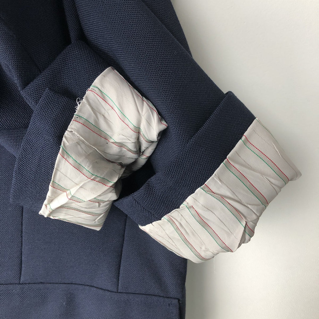 VANJULIAN Navy Blazer, Tailored Jacket, Made in USA, Men's Size M unclear navy blue type Vintage Second Hand