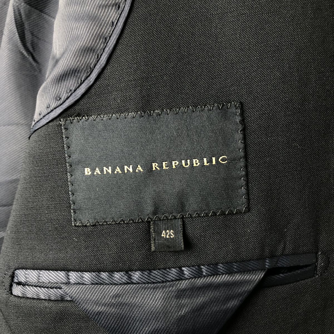 Banana Republic Wool Tailored Jacket, Men's Size L wool navy blue type Vintage Second Hand