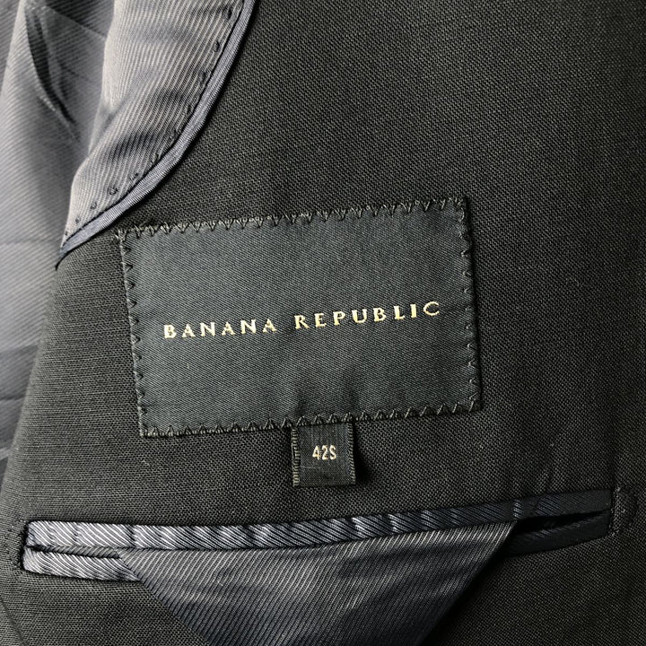 Banana Republic Wool Tailored Jacket, Men's Size L wool navy blue type Vintage Second Hand