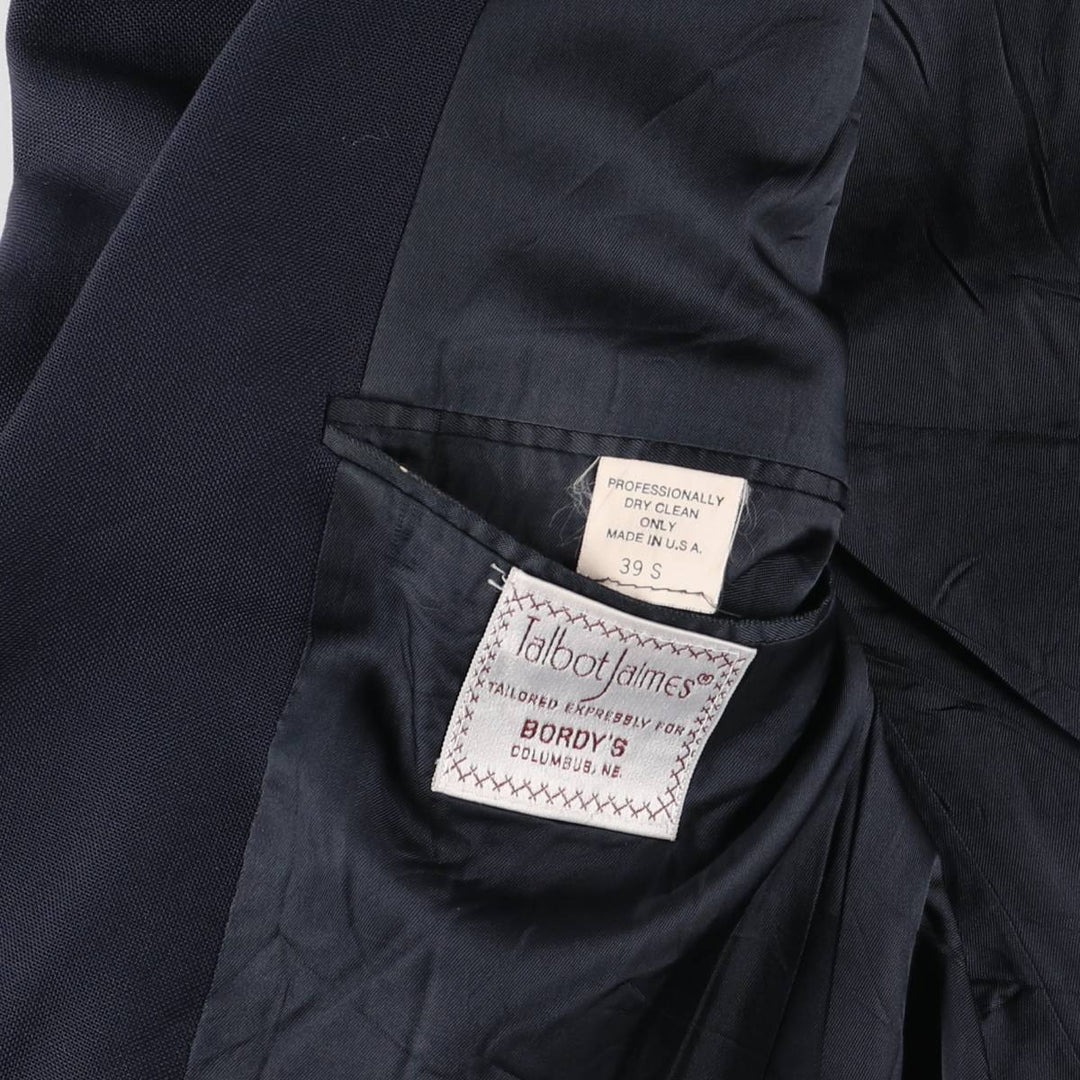 Talbot James Navy Blazer, Tailored Jacket, Made in USA, Men's Size Medium unclear navy blue type Vintage Second Hand