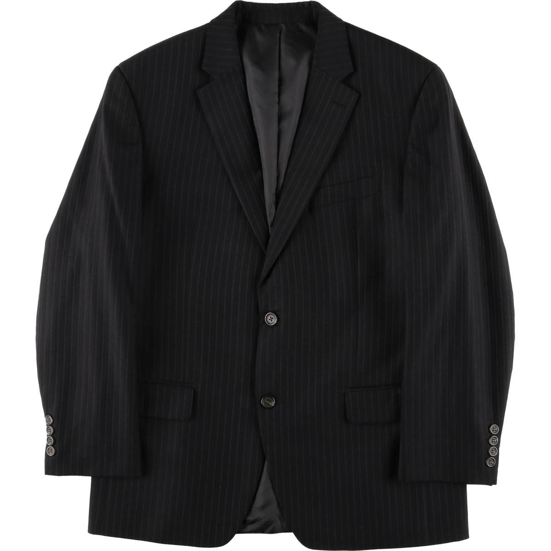 Ralph Lauren Lauren Striped Wool Tailored Jacket, Men's Size M wool black type Vintage Second Hand